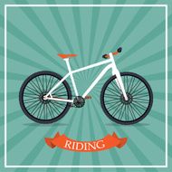 Retro Bicycle Background Vector Illustrator N16