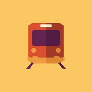 Train Transportation Flat Icon
