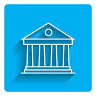 Bank building icon