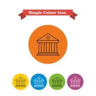 Bank building icons