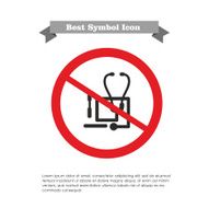 No stethoscope and tongue depressors icon