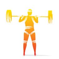 weightlifting player design vector