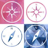 icon in crystal style compass
