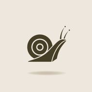stylized silhouette of a snail N5