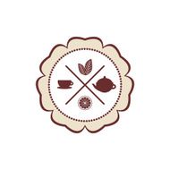 tea icons set with lemon on white background Vector