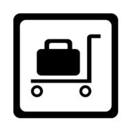 Vector Baggage Claim Public Information Sign Illustration EPS10 N10