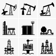 Oil rig and refinery