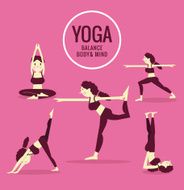 Yoga exercises Women yoga Balance body and mind