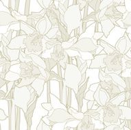 Seamless pattern with narcissus flowers N13