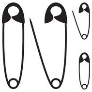 Safety pins silhouettes N2
