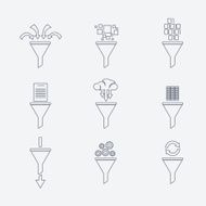 Vector filter line icons