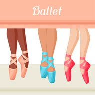 Invitation card to ballet dance show with pointe N2