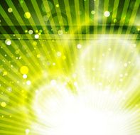 Shiny green rays background