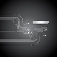 Abstract circuit board black vector background