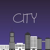 city landscapes with buildings and text eps10