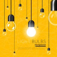 Light bulbs background Idea concept