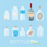 Bottles set - vector illustration