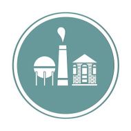 Old factory Vector icon