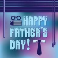 Happy Father&#039;s Day - Open blinds on blurred background