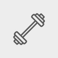 Barbell thin line icon N3