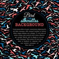 Bird silhouettes background