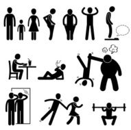 Thin Slim Skinny Weak Man Pictogram N2