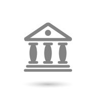 flat classic building icon background