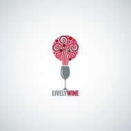 wine glass design concept background