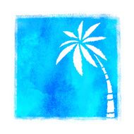 Watercolor summer beach print N2