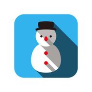 Christmas snowman flat icon N2