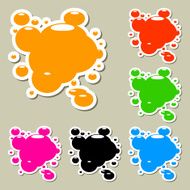 Multicolored blots Set