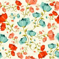 Retro flowers pattern