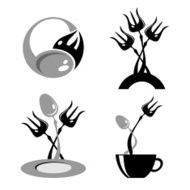 vector set icons restaurant cooking cafe