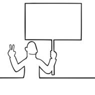 Man holding a peace protest sign N2
