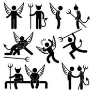 Devil and Angel Pictogram