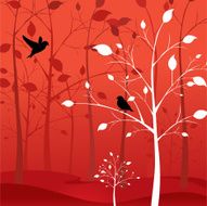 Love birds in the woods N2