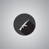 Rifle symbol flat
