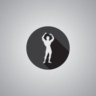 bodybuilder symbol flat