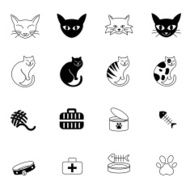 cat icons set vector illustration N2