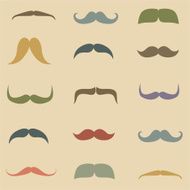 colored mustache background