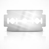 Blade razor on white