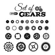 Vector set of gears