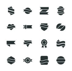 Label Silhouette Icons