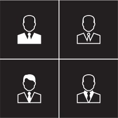 businessman icons outline