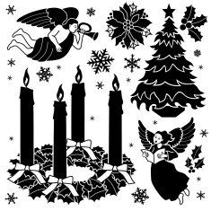 Christian Christmas design elements N3