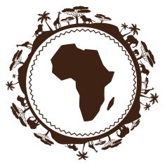 African ethnic background in design flat style