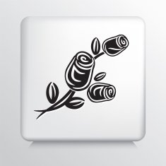Square Icon With Roses Florist Symbol N2