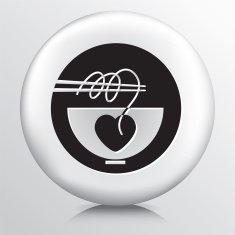 Round Icon With Ramen Noodles Symbol N2