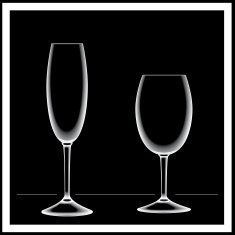 Two wine glasses N2