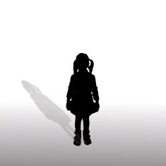 Vector silhouette of girl N181